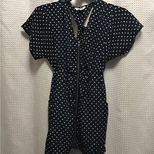 TRAMP Navy Polka Dot dress